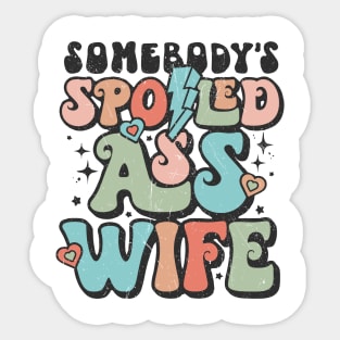 Funky Retro Spoiled Wife, Vintage Inspired, Fun Sticker